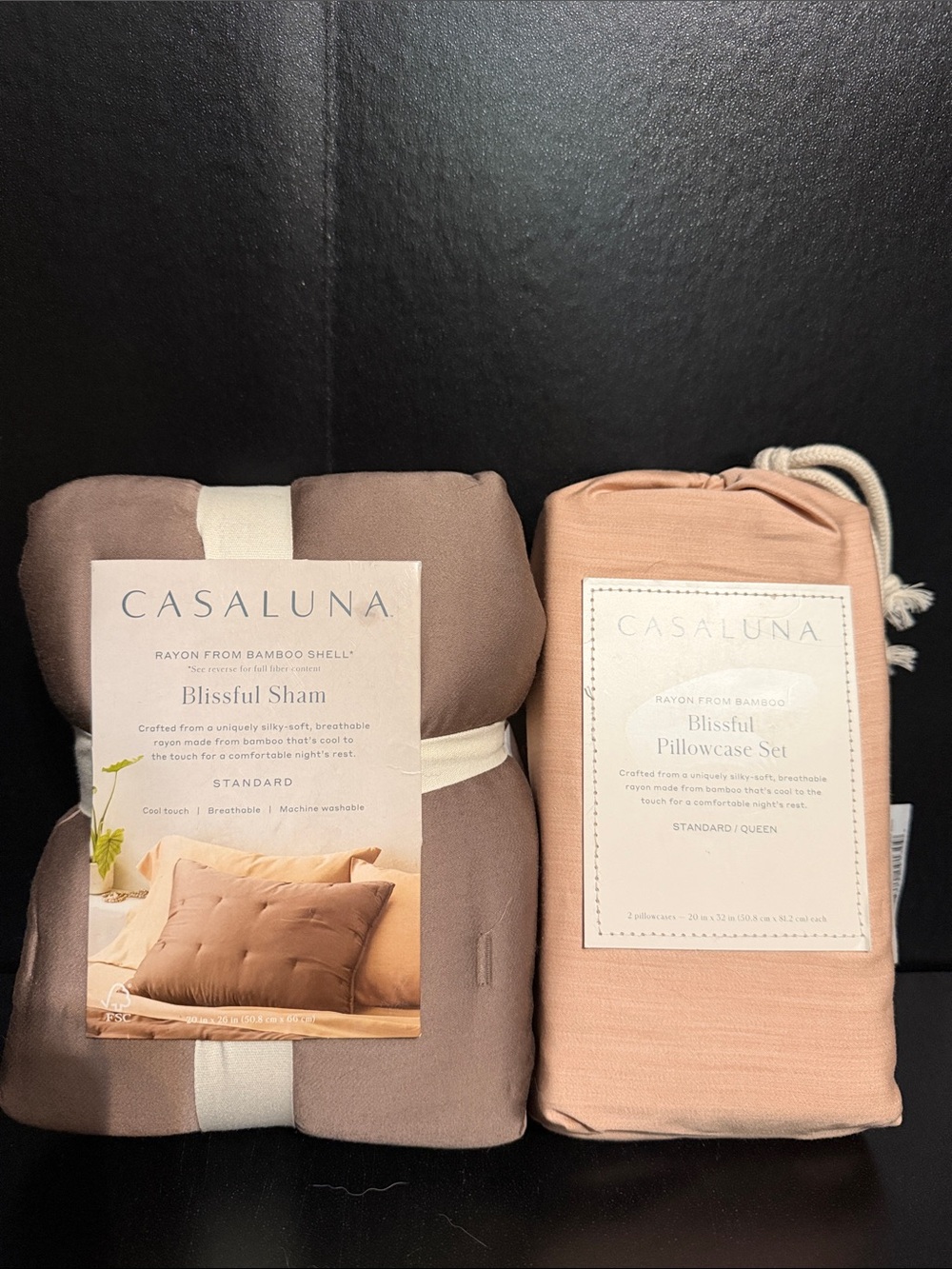 NEW Casaluna Premium Bedding Bundle Rayon From Bamboo Pillowcases Shams